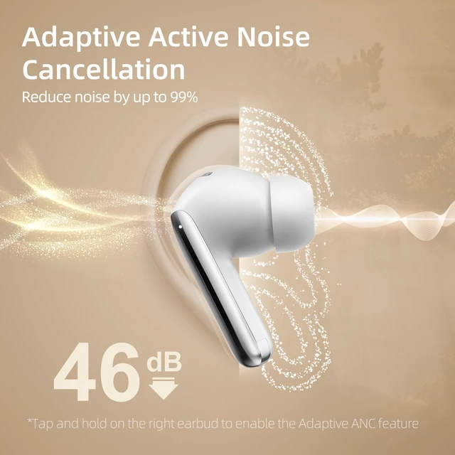 Alt view image 3 of 7 - MeloBuds Pro Aadptive Hybrid Active Noise Cancelling Wireless Earbuds, Reduce Noise by Up to 99%, Bluetooth 5.3 Wireless LDAC Hi-Res Audio, 34H Playtime, Comfortable Fit, Custom EQ via App