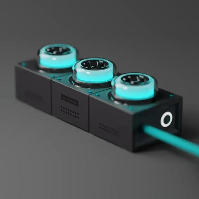 Alt view image 3 of 6 - Moonbase 240W GaN Desktop Charger Power Hub 7-Port USB-C 240W GaN power hub with 140W USB-C PD, 3 AC outlets, 4 USB-C ports, smart power distribution, and 8-point safety protection