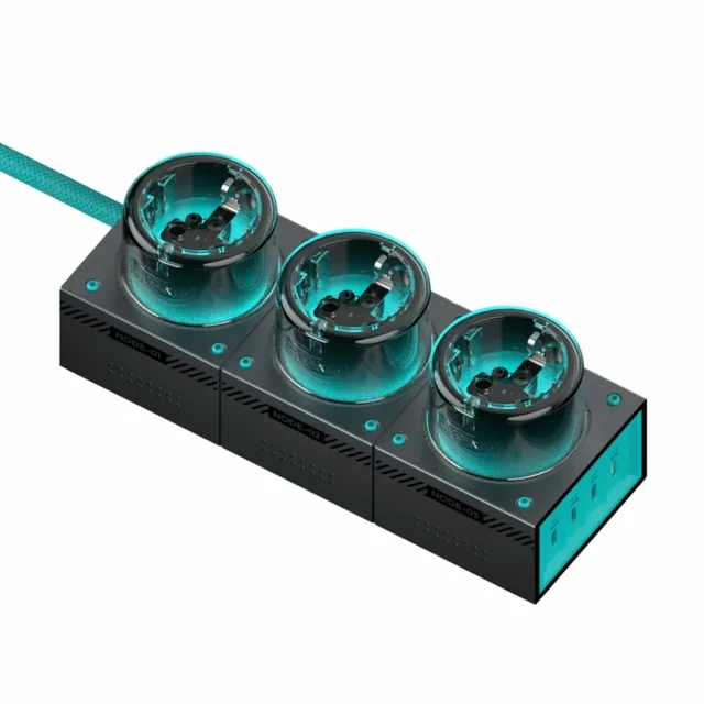 Alt view image 4 of 6 - Moonbase 240W GaN Desktop Charger Power Hub 7-Port USB-C 240W GaN power hub with 140W USB-C PD, 3 AC outlets, 4 USB-C ports, smart power distribution, and 8-point safety protection