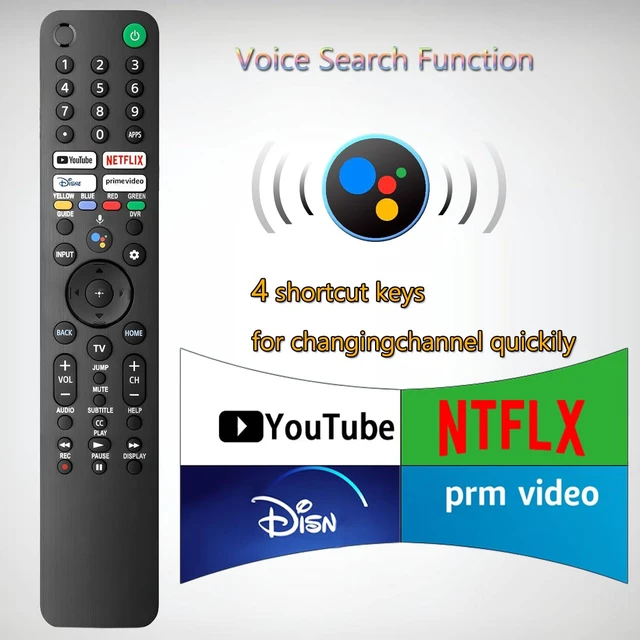 Alt view image 2 of 6 - for Sony TV Remote Replacement,with Voice Control Compatible with Sony Bravia XR/XBR/KD/K Series 4K LED OLED Google/Android TVs