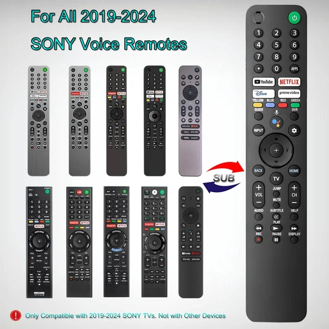 Alt view image 5 of 6 - for Sony TV Remote Replacement,with Voice Control Compatible with Sony Bravia XR/XBR/KD/K Series 4K LED OLED Google/Android TVs