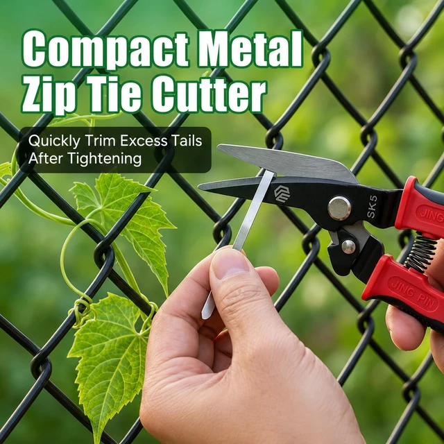 Alt view image 5 of 7 - 300-Piece Metal Zip Ties Tool kit with Stainless Steel Zip Ties Cable Ties Gun with 100×7.8/11.8/15.8" Metal Zip Ties Heavy Duty Outdoor for Fence,Chicken Coop,Farm,Exhaust Pipe and Cables