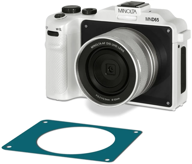 Main image of MND65 56MP Camera, Dual-Lens Selfie, 4K Video, 18X Zoom Capture sharp HD video with an easy-to-use touchscreen and versatile zoom for everyday recording