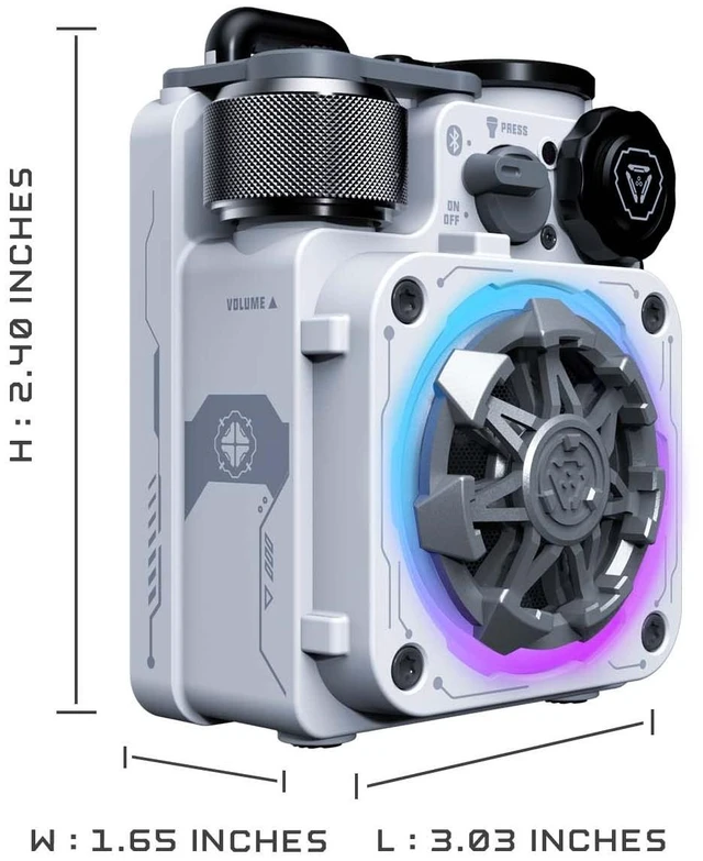 Alt view image 6 of 7 - Cyber Cube-Pro Bluetooth Speaker, Bluetooth 5.0, Portable Speaker with Fidget Spinner, Crystal Clear Sound with RGB Led Light Wireless Speaker, Waterproof Speakers for Indoor Outdoor