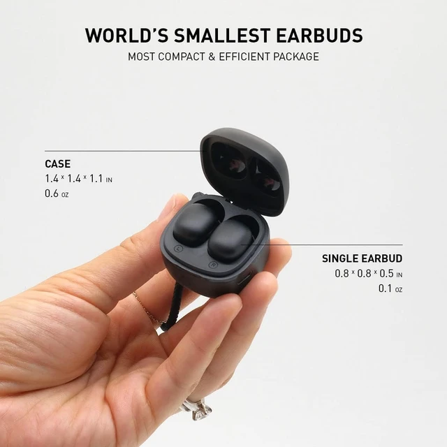 Alt view image 2 of 7 - Wireless Earbuds for Small Ears, Compact Ear Buds for Kids & Teens, 2.5g Ultra-Light, Coin-Sized Charging Case, Bluetooth 5.4 Earphones for Workout &Outdoor, Laptop Pad Phones Compatible, Black
