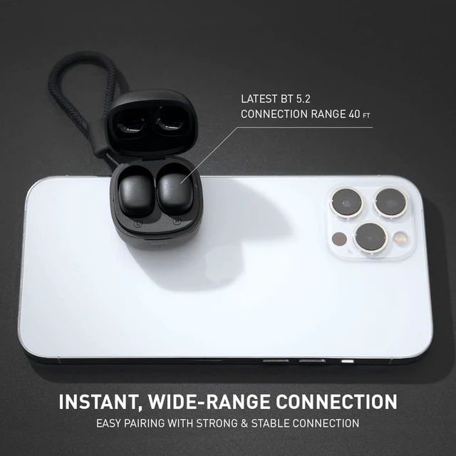 Alt view image 4 of 7 - Wireless Earbuds for Small Ears, Compact Ear Buds for Kids & Teens, 2.5g Ultra-Light, Coin-Sized Charging Case, Bluetooth 5.4 Earphones for Workout &Outdoor, Laptop Pad Phones Compatible, Black