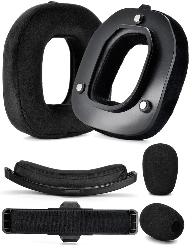 Main image of Earpads for Astro A50 Gen 4, Gen 5 and A50X (Velour) Mod Kit Ear Cushions and Headband, Upgrade High-Density Noise Cancelling Foam, Added Thickness