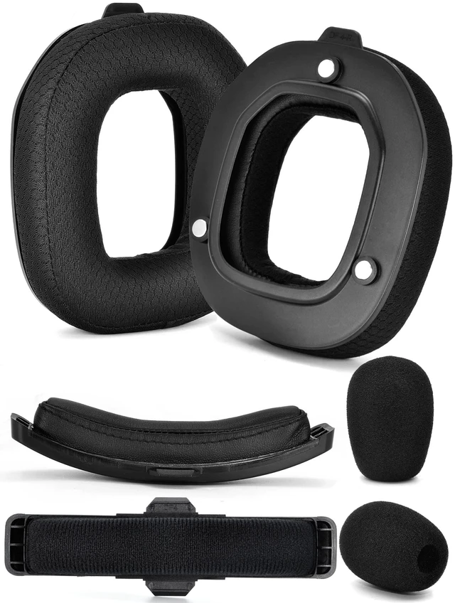 Main image of Earpads for Astro A50 Gen 4, Gen 5 and A50X (Mesh Fabric) Mod Kit Ear Cushions and Headband, Upgrade High-Density Noise Cancelling Foam, Added Thickness