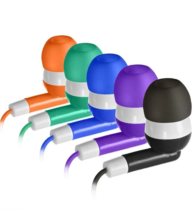 Alt view image 4 of 6 - Bulk Earbuds 50 Pack for Classroom Wholesale Earbuds Headphones Wired Stereo Earphones Multi Color for Kids Toddlers Teen at School Library Room Homeschool Online Teaching