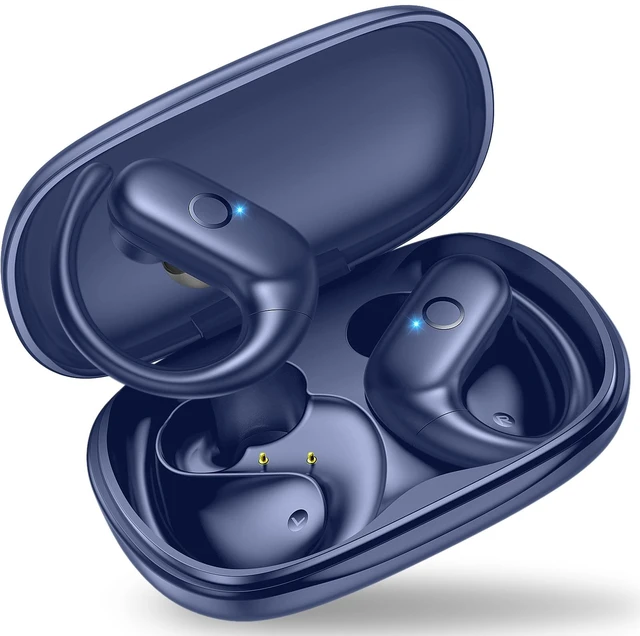 Main image of Wireless Earbuds Bluetooth Headphones,Over Ear Buds for Sport with Deep Bass Sound,60Hrs Playtime Earphones Designed Comfort Fit with Earhooks for Running,Meeting,Workout-Blue