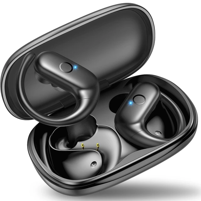 Main image of Wireless Earbuds Bluetooth Headphones,Over Ear Buds for Sport with Deep Bass Sound,60Hrs Playtime Earphones Designed Comfort Fit with Earhooks for Running,Meeting,Workout-Black
