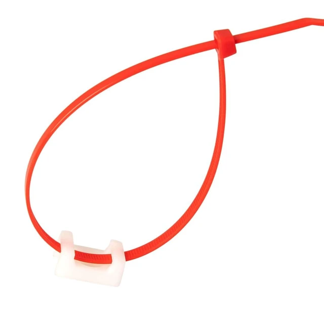 Alt view image 3 of 7 - 100 Pack Of White/Clear Screw Mounts, Zip Ties Up To 0.35" Wide, Saddle Type Zip Tie Anchors