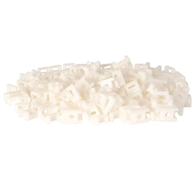 Alt view image 4 of 7 - 100 Pack Of White/Clear Screw Mounts, Zip Ties Up To 0.35" Wide, Saddle Type Zip Tie Anchors