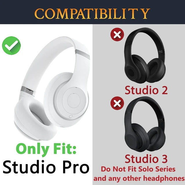 Alt view image 2 of 7 - Top+Bottom Headband for Beats Studio Pro Noise Cancelling Headphones, Replacement Headstrap Repair Part - Matte White