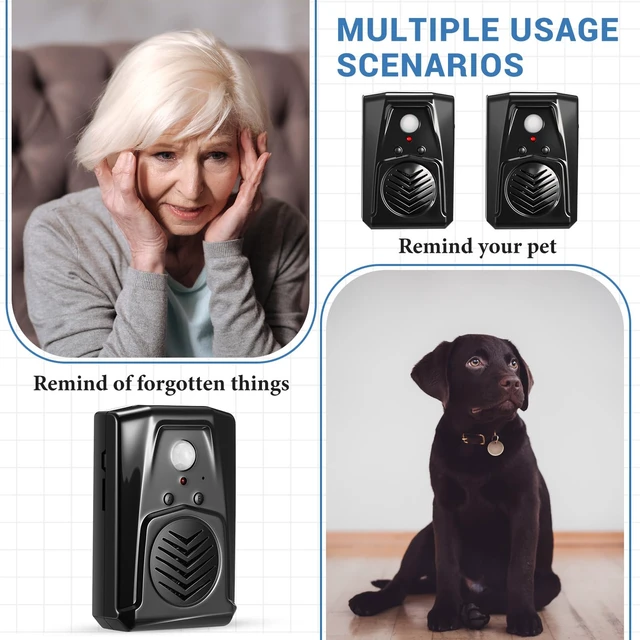 Alt view image 4 of 7 - 2 Pcs Motion Activated Speaker PIR Sensor USB MP3 Player,Black For Haunted House Props, USB Downloadable Scream Box, Auto Plays Horror Sounds, Voice Triggered, Holiday Music Effects