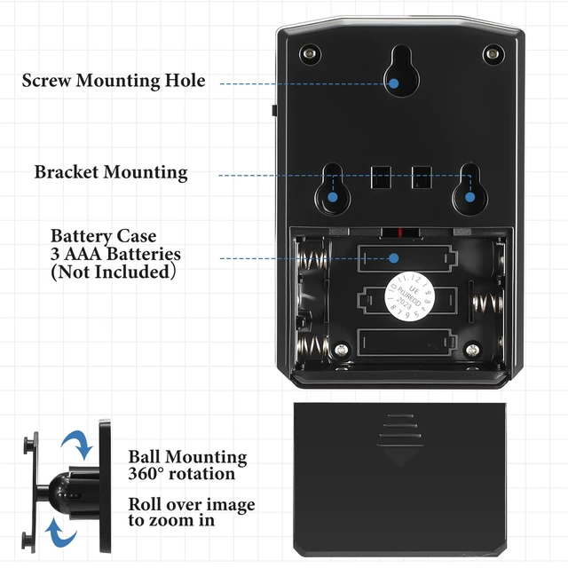 Alt view image 3 of 7 - 2 Pcs Motion Activated Speaker PIR Sensor USB MP3 Player,Black For Haunted House Props, USB Downloadable Scream Box, Auto Plays Horror Sounds, Voice Triggered, Holiday Music Effects