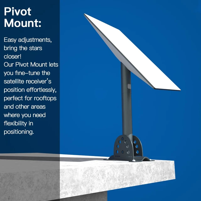 Alt view image 3 of 7 - Adjustable Pivot Mount for Starlink Standard Actuated,Starlink Mounting Kit, Compatible with Starlink Gen 2, Includes Starlink Roof Mount Adapter