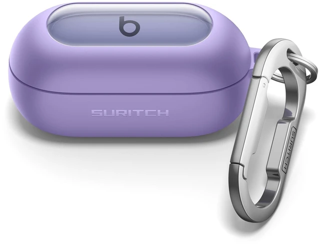 Main image of Cases for Beats Solo Buds 2024 Case Cover, Magnetic Protective Covers for Beats Solo Buds Wireless Earbuds, Rugged Bumper Case with Magnetic Lok & Carabiner & Keyring & Cleaning Kit, Purple