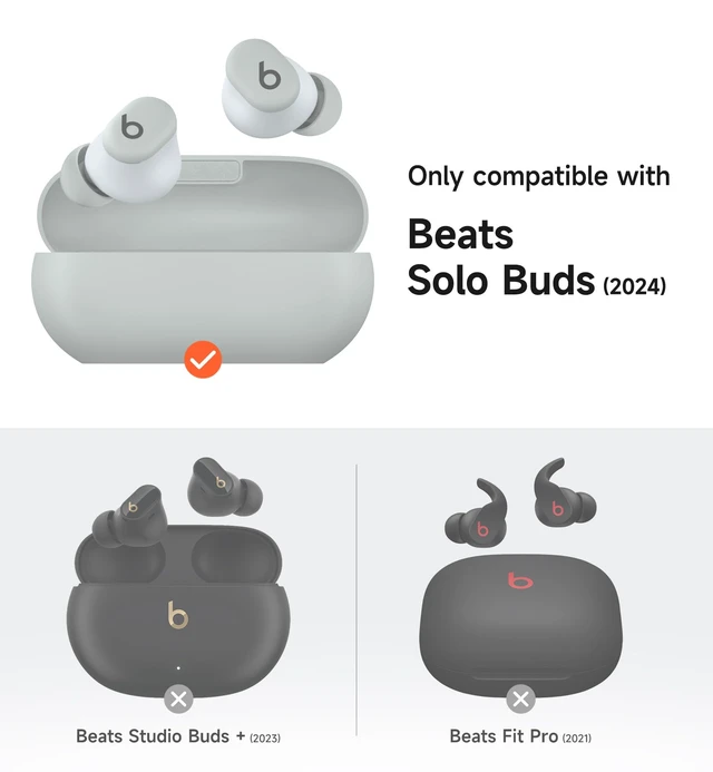 Alt view image 2 of 7 - Cases for Beats Solo Buds 2024 Case Cover, Magnetic Protective Covers for Beats Solo Buds Wireless Earbuds, Rugged Bumper Case with Magnetic Lok & Carabiner & Keyring & Cleaning Kit, Green