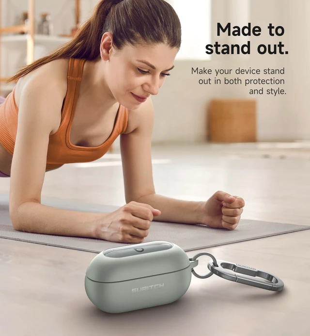 Alt view image 7 of 7 - Cases for Beats Solo Buds 2024 Case Cover, Magnetic Protective Covers for Beats Solo Buds Wireless Earbuds, Rugged Bumper Case with Magnetic Lok & Carabiner & Keyring & Cleaning Kit, Green
