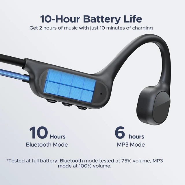 Alt view image 7 of 7 - Bone Conduction Headphones IP68 Waterproof Headphones for Swimming, Open-Ear Underwater Swimming Earbuds Bluetooth 5.4 32GB MP3 10H Battery for Sport Running Fitness(DGERY)