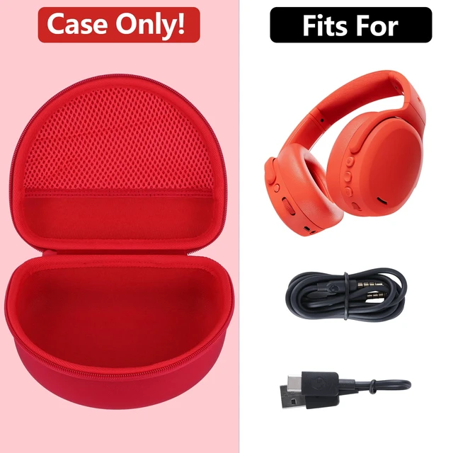 Alt view image 3 of 7 - Case for Skullcandy Hesh Evo/Hesh ANC/Crusher ANC 2 Headphones Hard Shell Shockproof, Portable Headphone Storage, Mesh Bag Organizer, Lightweight Travel