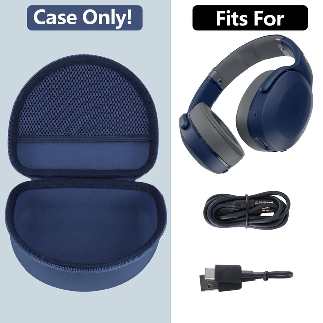 Alt view image 3 of 7 - Case for Skullcandy Hesh Evo/Hesh ANC/Crusher ANC 2 Headphones Hard Shell Shockproof, Portable Headphone Storage, Mesh Bag Organizer, Lightweight Travel