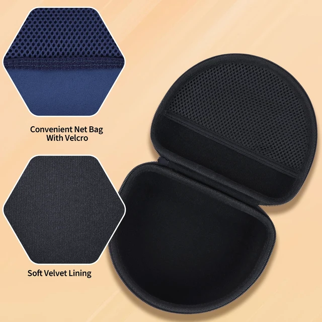 Alt view image 4 of 7 - Case for Skullcandy Hesh Evo/Hesh ANC/Crusher ANC 2 Headphones Hard Shell Shockproof, Portable Headphone Storage, Mesh Bag Organizer, Lightweight Travel