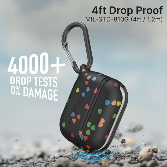 Alt view image 6 of 7 - Case for AirPods Pro 3, Waterproof IP67 & Drop-Proof Silicone Case Cover for Apple Airpod Pro 3, Wireless Charging Compatible, One-Piece Design with Carabiner for Active Lifestyles
