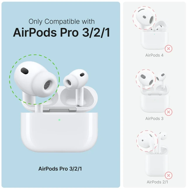 Alt view image 2 of 7 - Case for AirPods Pro 3, Waterproof IP67 & Drop-Proof Silicone Case Cover for Apple Airpod Pro 3, Wireless Charging Compatible, One-Piece Design with Carabiner for Active Lifestyles