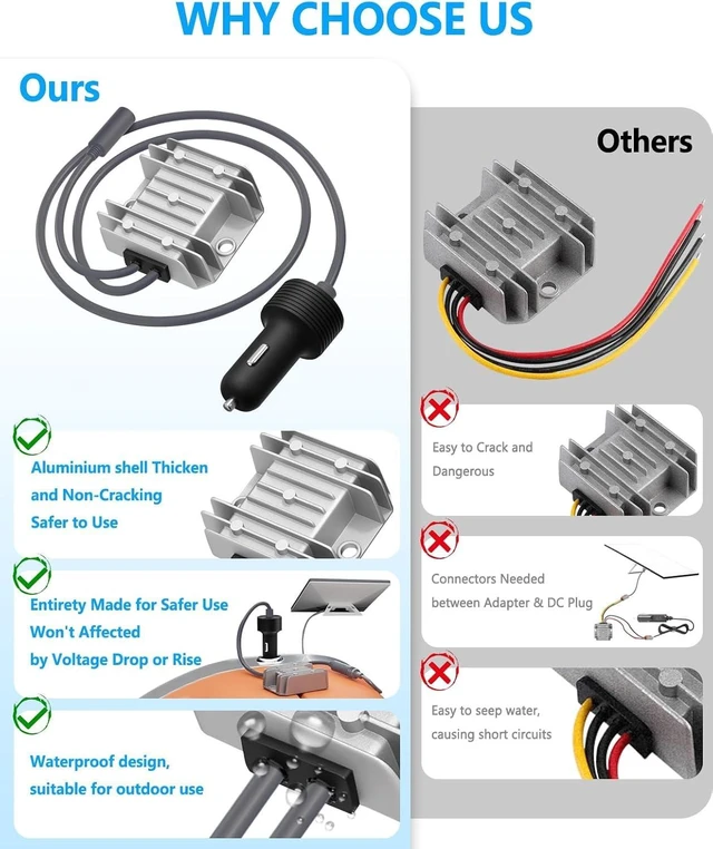 Alt view image 6 of 7 - Starlink Mini Cable Car Adapter with Step Up Converter 12V Power Cable with Cigarette Lighter Plug,10-24V to 30V 3.5A Conversion Kit,For Truck RV,No Worry for Voltage Drop or Rise