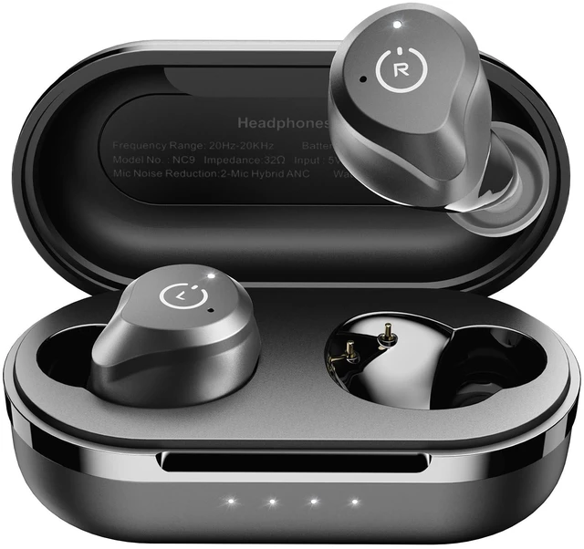 Main image of NC9 Hybrid Active Noise Cancelling Wireless Earbuds, Deep Bass Sound Clear Calls, Comfortable Fit Ear Buds, Immersive Stereo Audio, Bluetooth 5.3 in Ear Headphones, IPX6 Waterproof