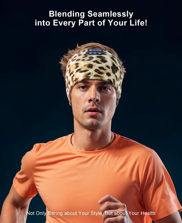 Alt view image 3 of 7 - Sleep Sport Headphones Wireless Bluetooth 5.4 Headband Headphone Sleeping Earphones for Side Sleepers Removable and Washable Headbands Earbuds for Running Workout Unique Gifts for Women Men