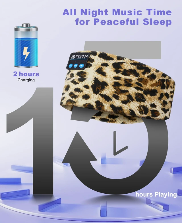 Alt view image 7 of 7 - Sleep Sport Headphones Wireless Bluetooth 5.4 Headband Headphone Sleeping Earphones for Side Sleepers Removable and Washable Headbands Earbuds for Running Workout Unique Gifts for Women Men