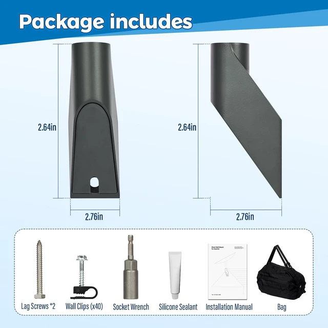 Alt view image 3 of 6 - Starlink V2 Gen2 Short Wall Mount, OEM Mounting Kit Suitable for Buildings with Short Eaves, Compatible with Starlink V2 (Gen 2) Dish & High Performance Starlink