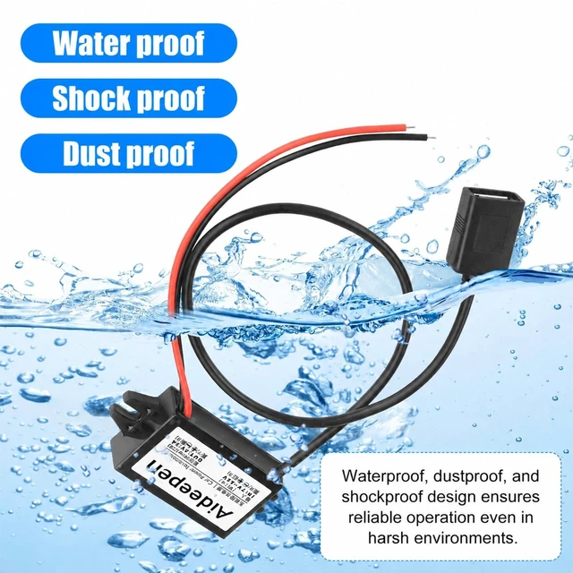 Alt view image 4 of 6 - 2 PCS 12v to 5v DC Converter Buck Module, 12v to 5v 3A 15W Converter DC Buck Converter Module DC Car Power Converter Adapter(Single-Head USB)