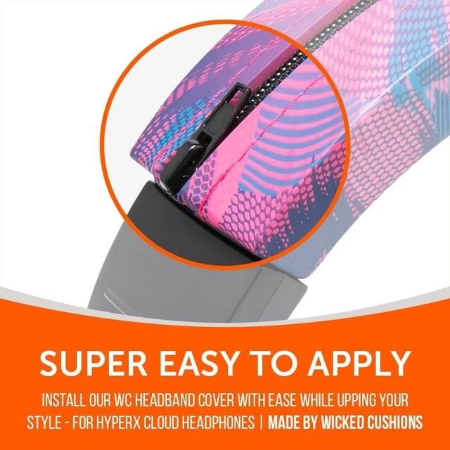 Alt view image 4 of 7 - BandZ Cloud - Silicone Headband Cover for HyperX Cloud Series Made by Wicked Cushions Enhanced Comfort, Style & Sweat Protection, Exclusively for HyperX Cloud Speed Racer