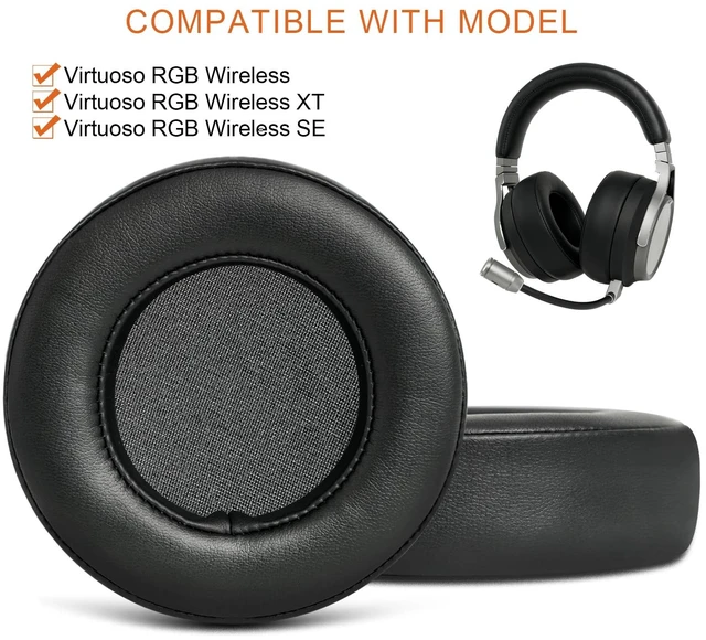 Alt view image 2 of 7 - GVOEARS Ear Pads for Corsair Virtuoso RGB Wireless SE XT Gaming Headset Upgraded Replacement Earpad Cushions with Durable Protein Leather Thick Foam