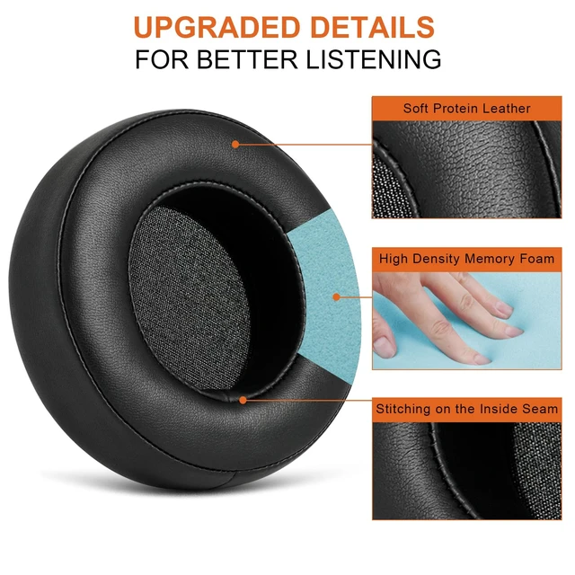 Alt view image 4 of 7 - GVOEARS Ear Pads for Corsair Virtuoso RGB Wireless SE XT Gaming Headset Upgraded Replacement Earpad Cushions with Durable Protein Leather Thick Foam