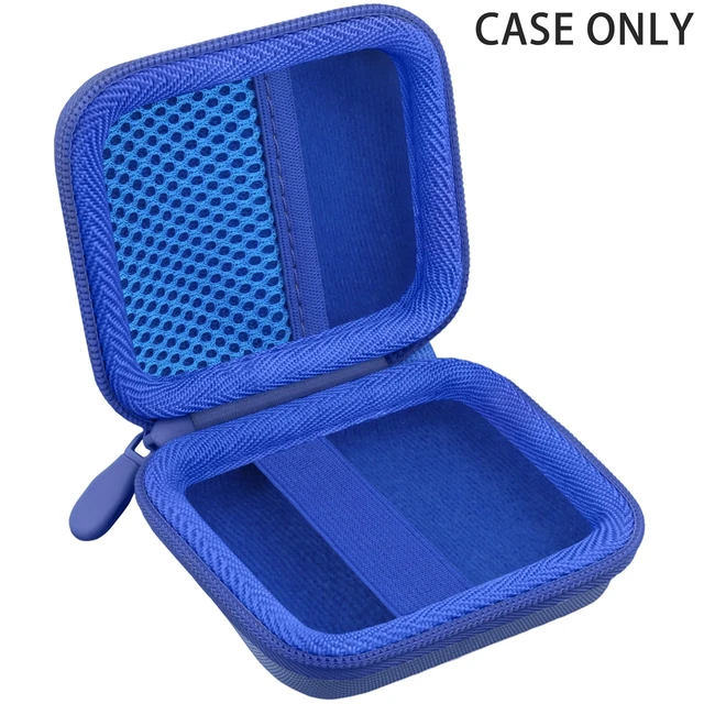 Alt view image 2 of 7 - Hard Case for SHOKZ OpenFit Pro Open-Ear Earbuds, Blue Mesh Accessory Pocket, Charging Cable Storage, Lightweight Design, Carabiner Clip