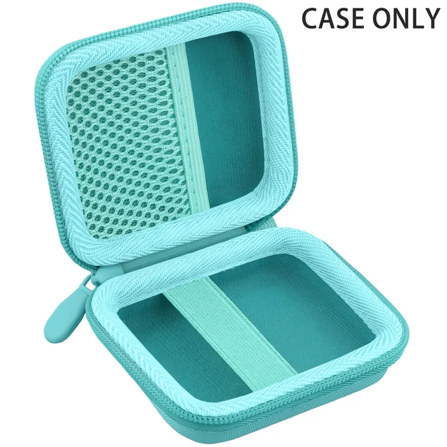 Alt view image 2 of 7 - Hard Case for SHOKZ OpenFit Pro Open-Ear Earbuds, Mint Mesh Accessory Pocket, Charging Cable Storage, Lightweight Design, Carabiner Clip