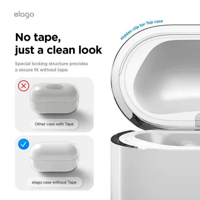 Alt view image 7 of 7 - Clear Case for AirPods Pro 3 Lanyard Included, Strap Included, Reduced Yellowing, Shockproof, Full Protection (Transparent)