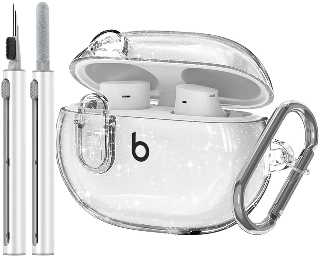 Main image of for Beats Studio Buds/Studio Buds Plus Case Cover with Lock, Glitter Clear Protective Cover for New Beats Studio Buds + Wireless Earbuds Case with Keychain & Cleaner Kit (2021/2023)