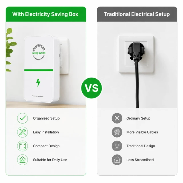 Alt view image 7 of 7 - 2 Pack Power Box Device US Plug,Plug-and-Play, Surge Protector for Home Appliances, Flame-Retardant Shell & Overheat Auto Automatic Stable Voltage Regulator for Home Office