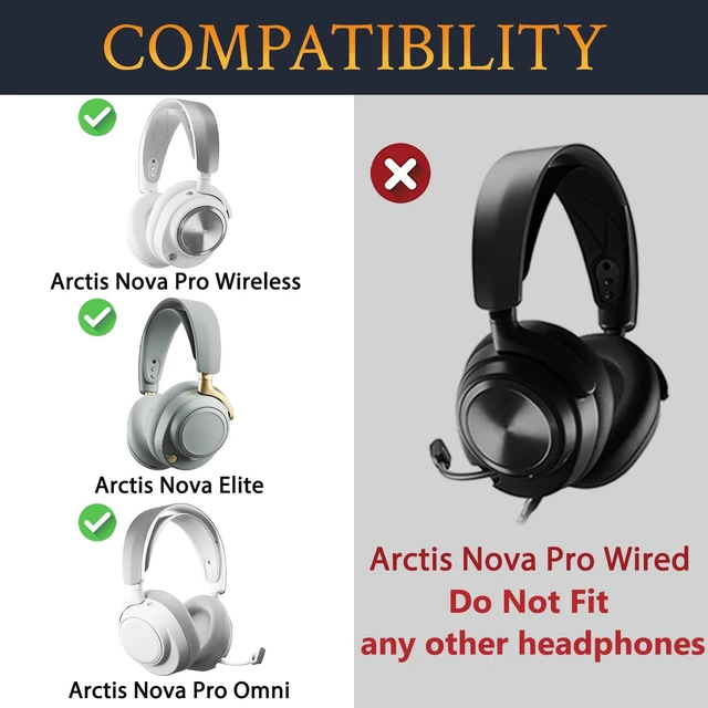 Alt view image 2 of 5 - Cooling Earpads for Arctis Nova Pro Wireless/Nova Elite - White (Not Fit Nova Pro Wired), for SteelSeries Arctis Nova Pro (Wireless/Omni), Arctis Nova Elite Headphones