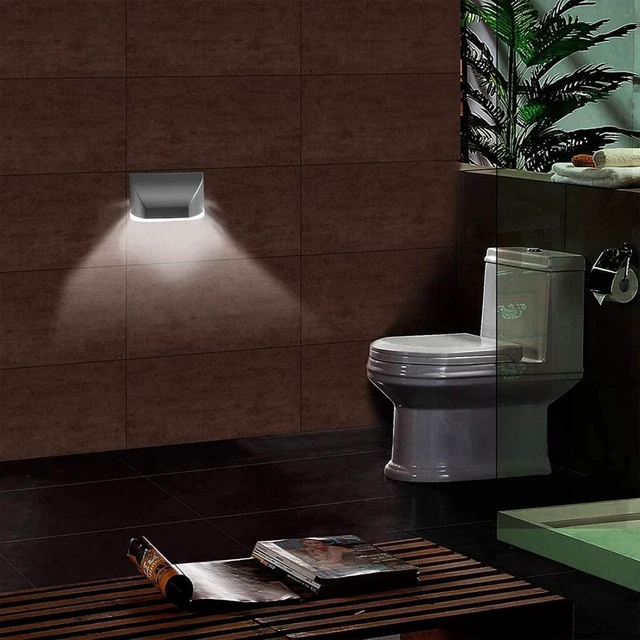 Alt view image 7 of 7 - Home Keyhole Light for Door Lock Motion Sensor Lights Indoor 2Pack Silver Wireless Night Light,Battery Operated,Auto On/Off Mini LED Light for Stairway, Closet, Cabinet, Hallway