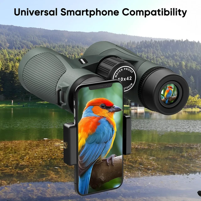 Alt view image 7 of 7 - 10x42 Binoculars for Adults, IP67 Waterproof Binoculars High Powered, Fogproof, Shockproof Binoculars for Bird Watching, Cruise Ship, Outdoor Hunting, Travel, Sightseeing