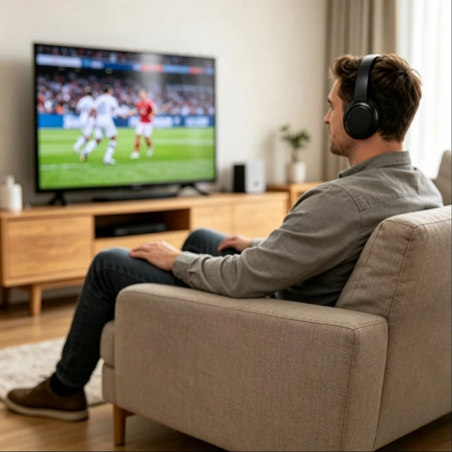 Alt view image 6 of 6 - Wireless Headphones for TV Watching with Charging Dock, 45H Playtime, Bluetooth 5.3, Clear Voice, No Audio Delay, Plug & Play Over-Ear Headset for Seniors