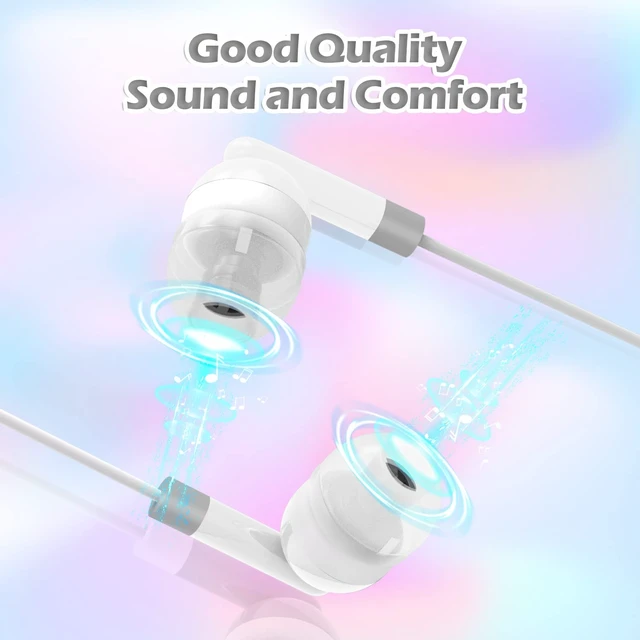 Alt view image 3 of 7 - Wholesale Bulk Earbuds Headphones Individually Bagged 100 Pack for iPhone, Android, MP3 Player White