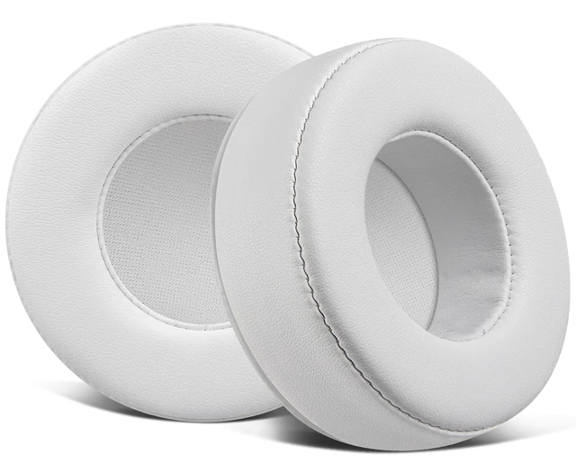 Main image of Earpads Replacement for Skullcandy Hesh & Hesh 2 Wireless Over-Ear Headphones, Ear Pads Cushions with Soft Protein Leather, Noise Isolation Foam - White